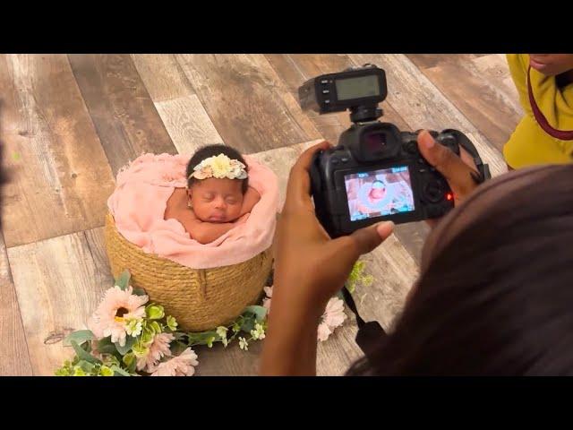 Baby TT is one month old today . Newborn photo shoot!