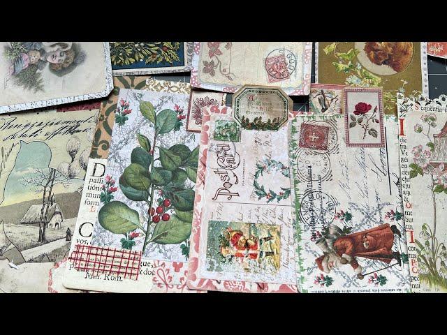 Craft with me #roxyschristmas2023 | random ephemera session Christmas journals Ep06