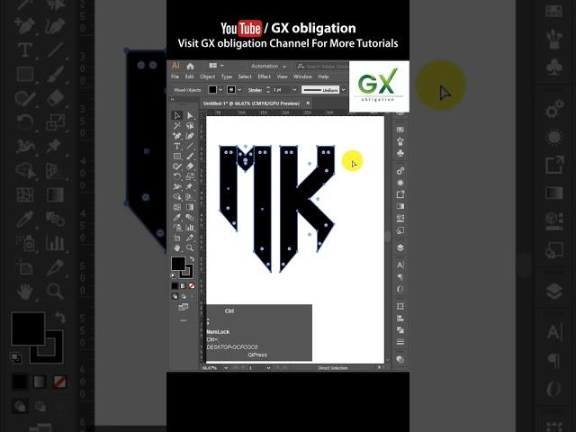 MK logo design in illustrator | #shorts #illustrator