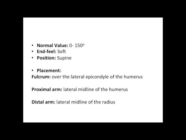 Range of Motion- Elbow