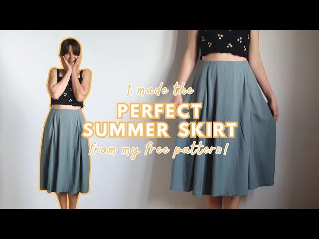 How To Make The PERFECT Summer Skirt! | with FREE PATTERN