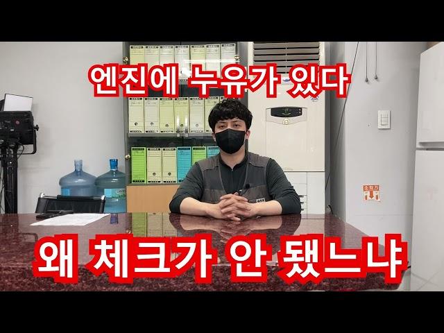 엔진 누유?! 민원을넣어?!  무상으로 수리를 할수있는데 왜?? 민원신고를 하냐??
