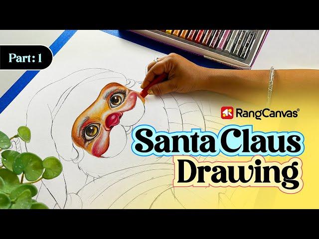 Santa Claus drawing Oil Pastel | How to draw Santa Claus drawing easy #santaclausdrawing #christmas