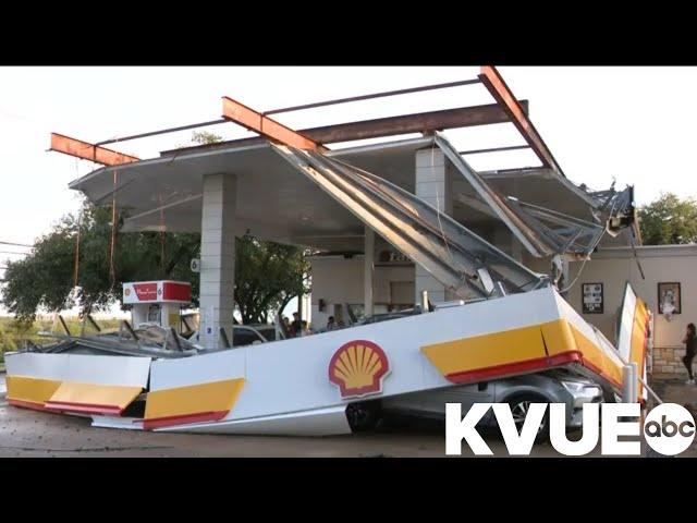 Canopy collapses at Shell Gas Station in northwest Austin