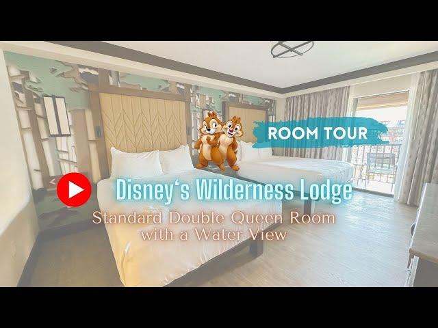 Disney’s Wilderness Lodge Standard Room Tour | Double Queen Bed with Water View