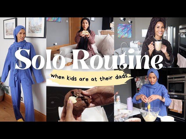 SOLO ROUTINE WHEN KIDS ARE AT THEIR DADS| morning routine, modest haul + bake cookies with me!