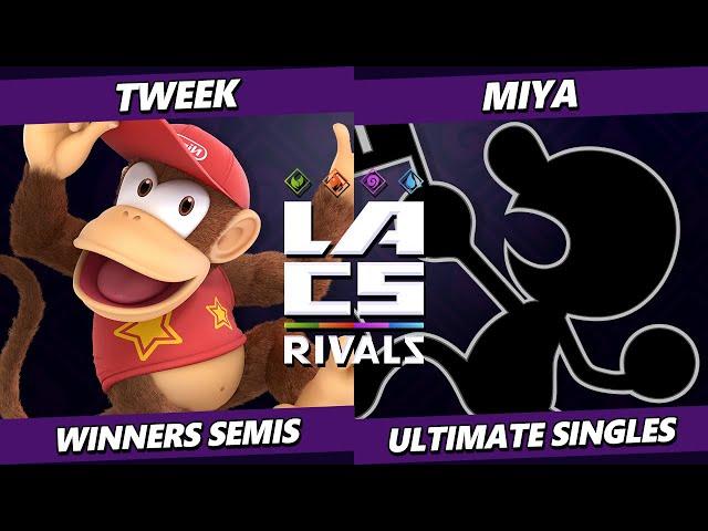 LACS Rivals TOP 8 - Tweek (Diddy Kong) Vs. Miya (Game & Watch) Smash Ultimate - SSBU