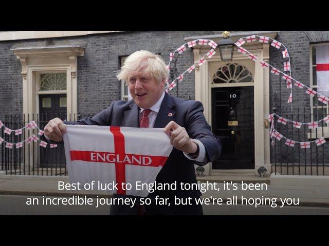 Boris Johnson sends message to England team ahead of Euro 2020 final