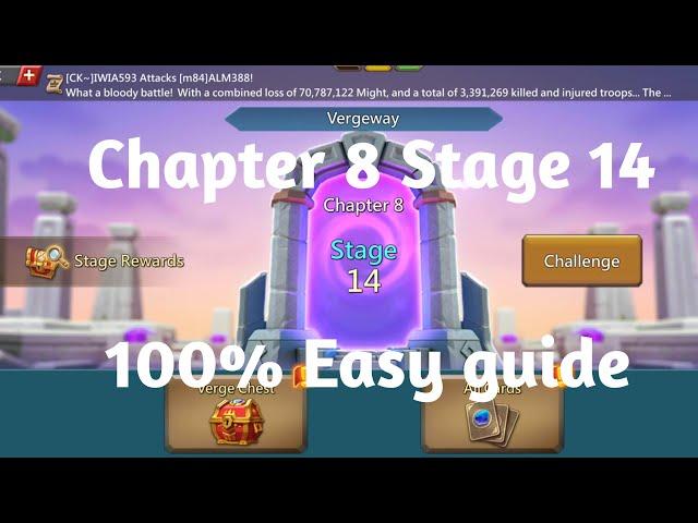 Lords mobile Vergeway chapter 8 Stage 14 easiest guide