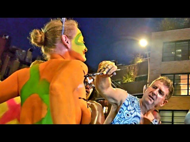 Body Painting [Body Art] Andy Golub Art Group at Village Halloween Parade NYC 2024