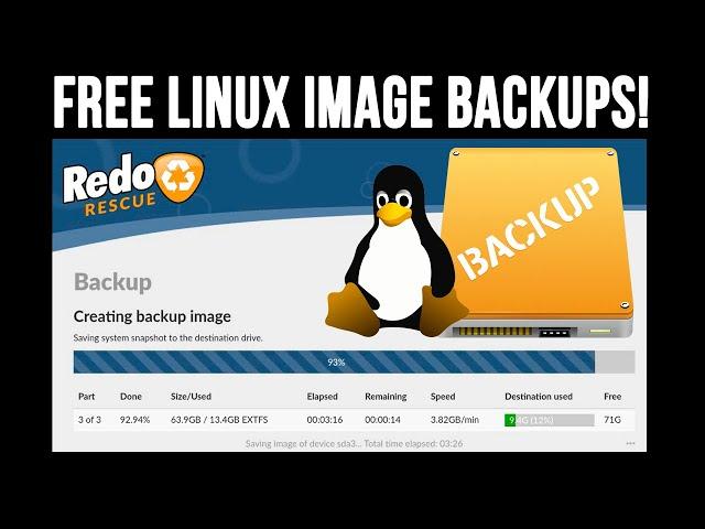 Create & Restore Linux OS System Image Backups for Free with RedoRescue