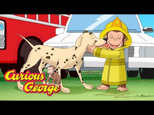 George Saves Blaze the Firedog  Curious George  Kids Cartoon  Kids Movies