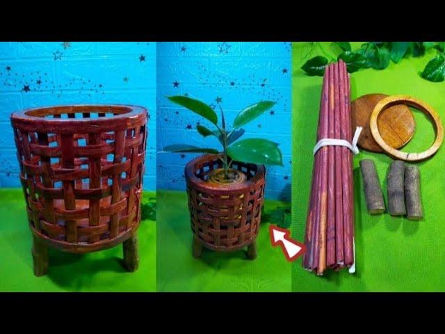 Beautiful and Unique Paper Basket for artificial plant | Home Decor Idea @mr.creativeman