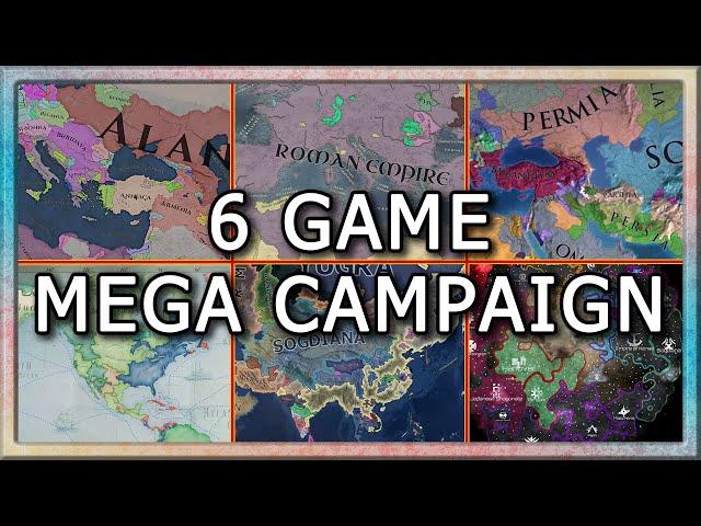 6 Game Mega Campaign - Imperator to CK3 to EU4 to Vic3 to Hoi4 to Stellaris - 3388 years!