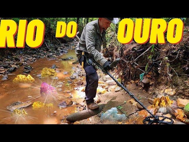 RIO do OURO veja oque ENCONTRAMOS com nosso DETECTOR de METAL