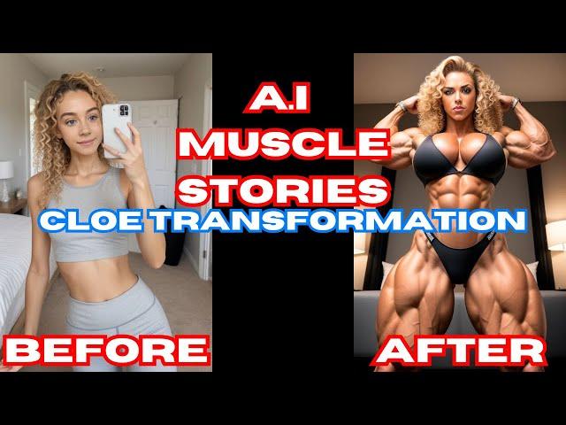 Female muscle growth storie - Cloe transformation before/after