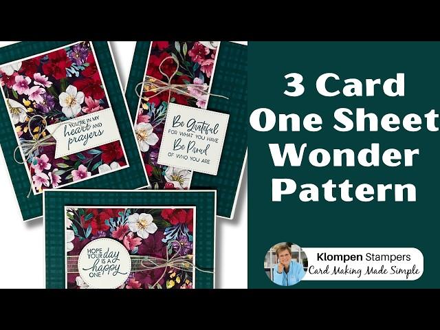 Easy 3 Card One Sheet Wonder | DIY Card Making Tutorial + FREE Download!