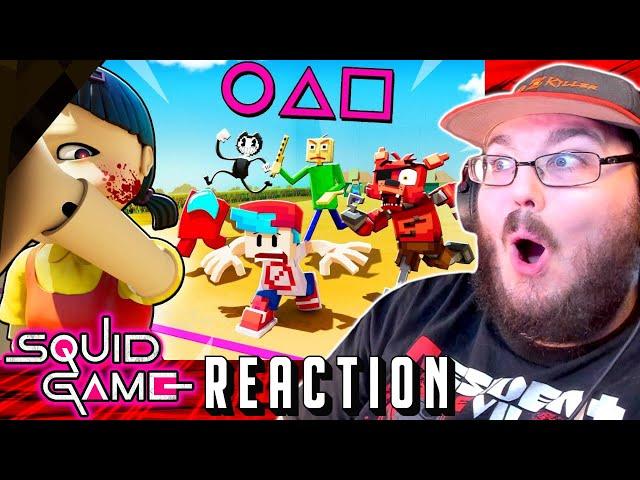 SQUID GAME vs. Friday Night Funkin', Among Us, FNAF, Baldi, and Bendy!  @ZAMinationProductions FNAF REACTION!!!