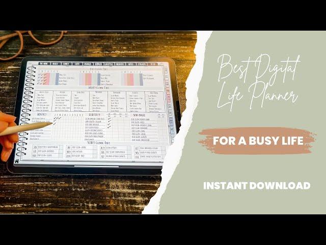 Busy Life Digital Planner | Mom Planner | Life Planner for Goodnotes