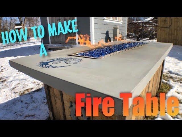 How to make a FIRE PIT / FIRE TABLE Concrete Countertop