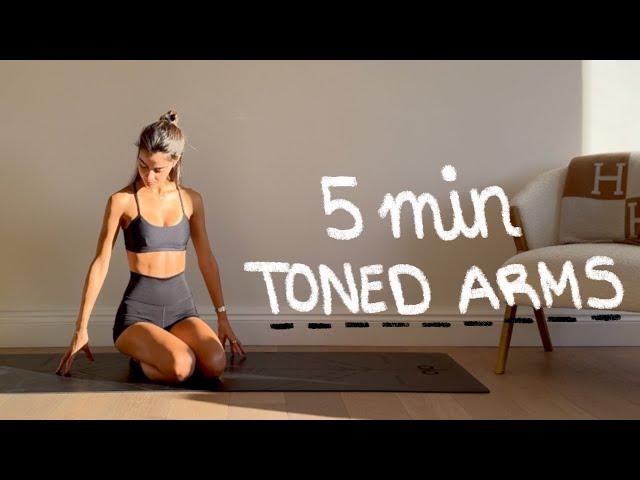 5MIN pilates arm workout // slim, toned & strong arms // no equipment | LIDIAVMERA