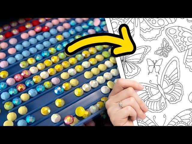 Diamond Painting a COLORING PAGE!?