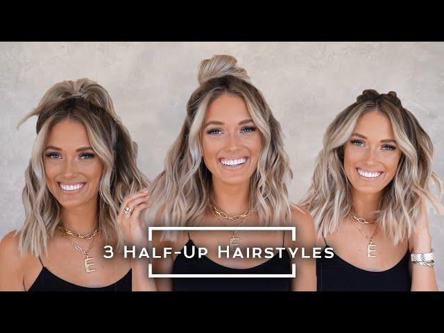 3 Amazing Half-Up Hairstyles! | Hair By Chrissy