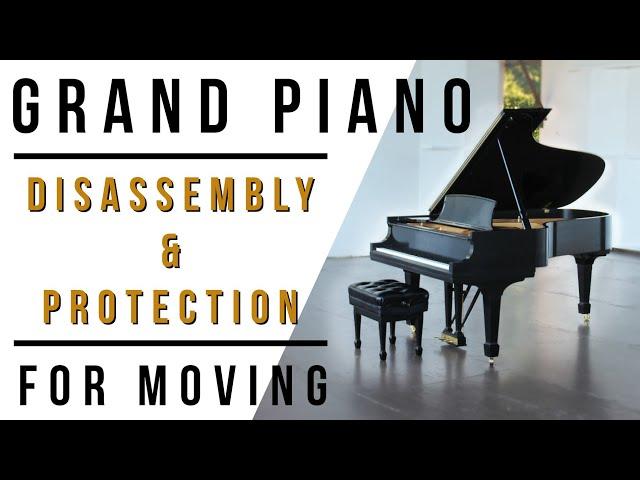 How to Move a Grand Piano - How to Disassemble & Protect a Grand Piano For Moving - Step by Step