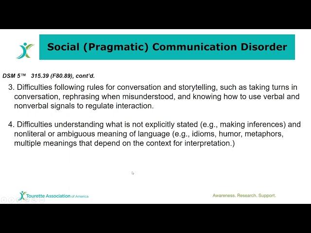 Introduction to Social Communication Disorder