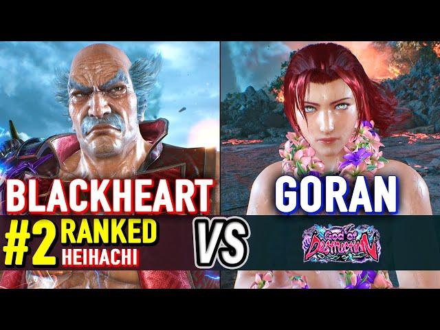 T8  BLACKHEART (#2 Ranked Heihachi) vs GORAN (Jun)  Tekken 8 High Level Gameplay