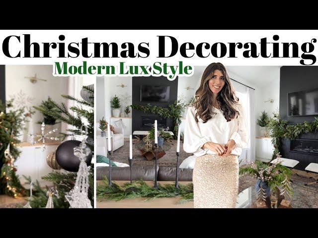 NEW 2023 Christmas Decorating / Modern Lux Christmas / Christmas Mantel & Living Room Decor