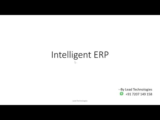 Intelligent ERP- Overview