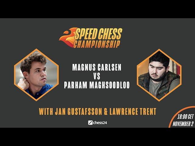 Carlsen vs Maghsoodloo | Speed Chess Championship | Jan Gustafsson & Lawrence Trent
