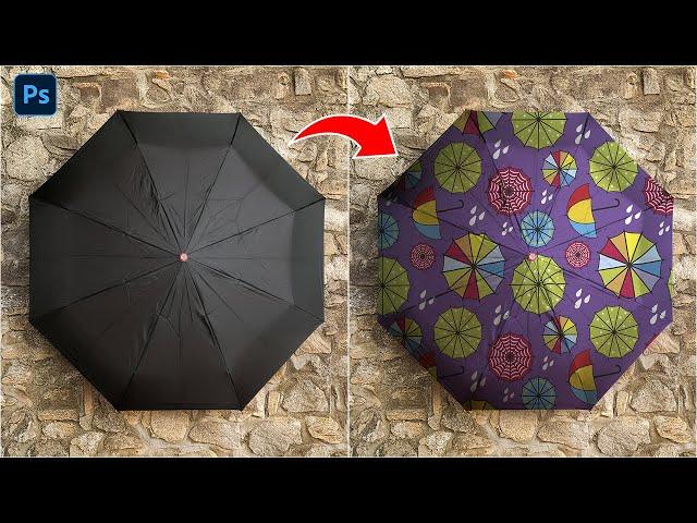 3-Minutes Photoshop - Add Stunning Patterns to Black Umbrellas | Photoshop Tutorial (Easy)