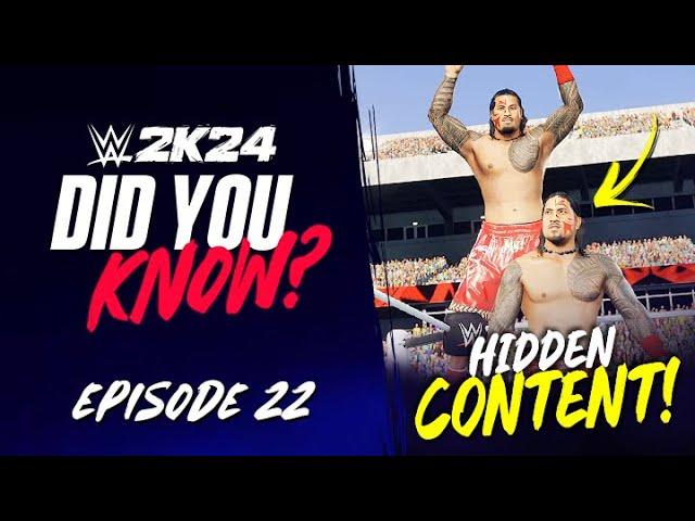 WWE 2K24 Did You Know?: Retro Usos, Crowd Glitch, Bonus Weapons & More! (Episode 22)