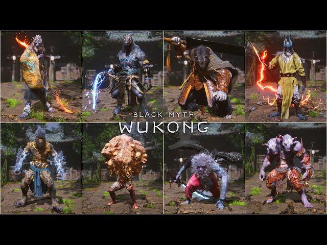 Black Myth: Wukong All Transformations and Special Abilities Showcase