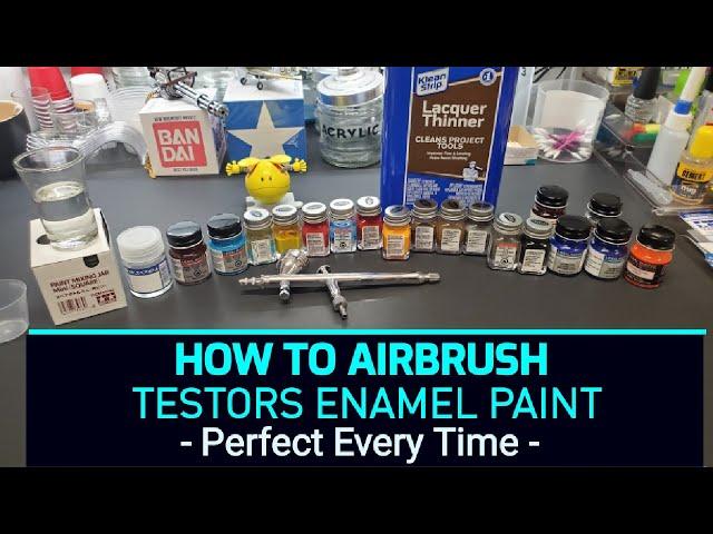 How To Airbrush Testors Enamel Paint - Awesome Results - Perfect Every Time !!