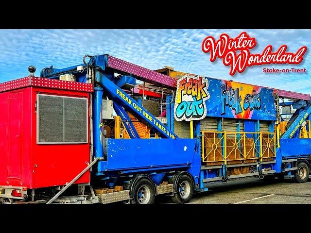 Funfair Ride Build Up Video - James Danter Jnr’s KMG Freak Out - Winter Wonderland Stoke