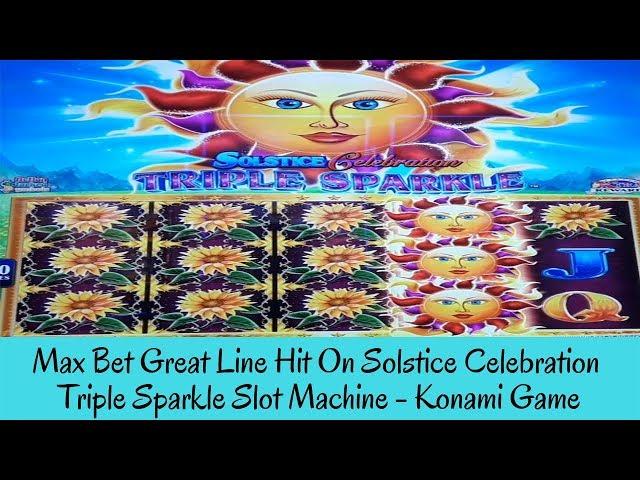 MAX BET GREAT LINE HIT ON SOLSTICE CELEBRATION TRIPLE SPARKLE SLOT MACHINE - SunFlower Slots