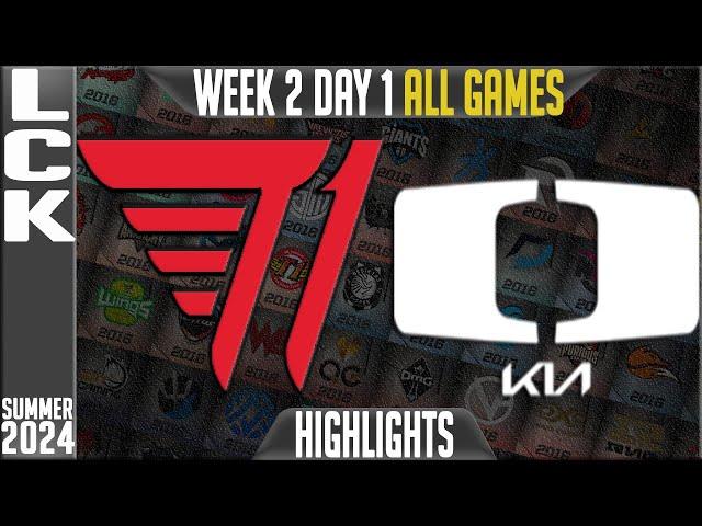 T1 vs DK Highlights ALL GAMES | LCK Summer 2024 W2D1 | T1 vs DPlus KIA Week 2 Day 1