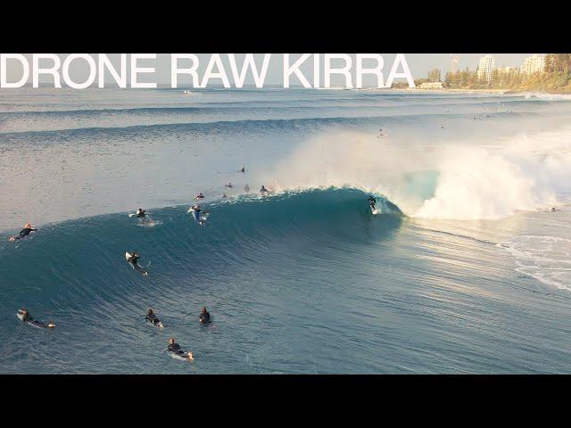 DRONE RAW KIRRA JULY 4 2021 SURFING DRONE 4K DJI WAVES SURF PERFECT SWELL AND PUMPING BARRELS SURFIN