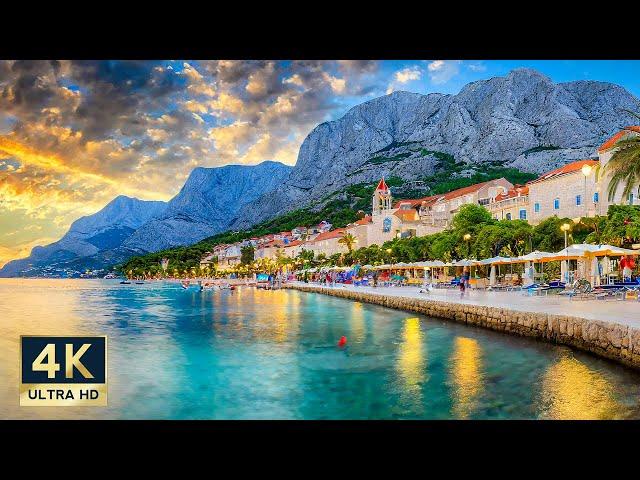 Makarska Riviera Croatia  4K Bike and Walking Tour 2022