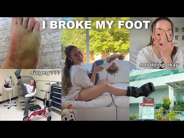 I BROKE MY FOOT and have a toddler… VLOG