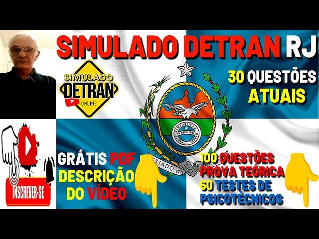 SIMULADOS DETRAN RJ│60 QUESTÕES ATUAIS COM DICAS ESPECIAIS