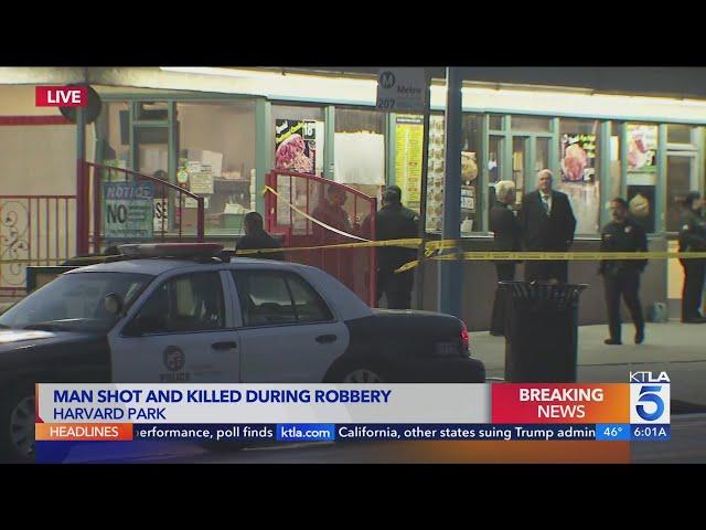 Man dead after 4 suspects try to rob him of his chain in South Los Angeles 