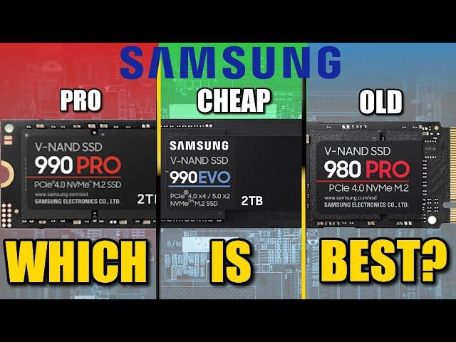 Samsung 990 Pro vs 990 EVO vs 980 Pro SSD Comparison - Which Is Best?