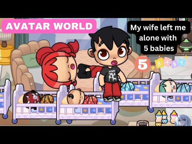 AVATAR WORLD - My wife left me alone with 5 babies - EFA WORLD ROLEPLAY