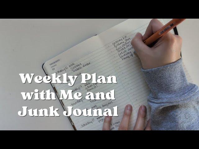 Weekly plan with me and junk journal | bullet journal | minimal planner | Nicole makes plans