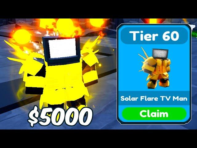 I Unlocked Tier 60 Solar Flare TV Man And Lost My Sanity... (Toilet Tower Defense)