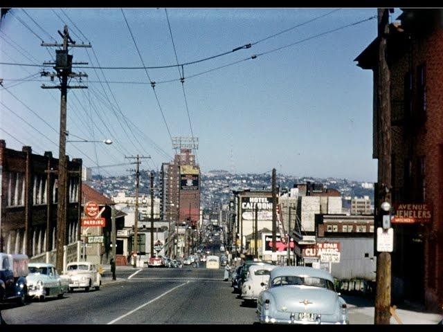 Seattle 1955 HD - Home movies by land and sky